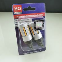 HQ Automotive Car LED Bulb x2 W21/5W 66 SMD-2016 100% CanBus WHITE