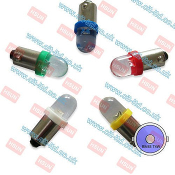 T4W/BA9S 1 LED Bulb Round  RED