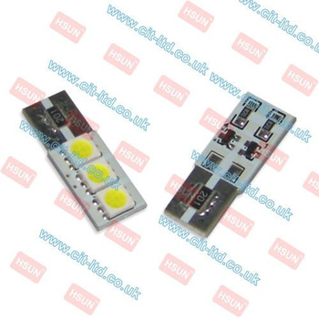 G2-W5W (501) 3 LED Bulb SMD-5050 CanBus GREEN