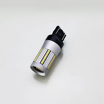 HQ Automotive Car LED Bulb x2 W21/5W 66 SMD-2016 100% CanBus WHITE