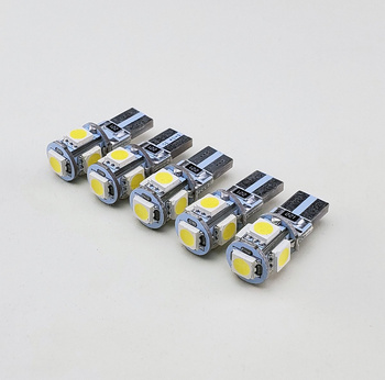 HQ Automotive Car LED Bulbs 12V SMD-5050 W5W T10 501 CanBus WHITE 5pcs