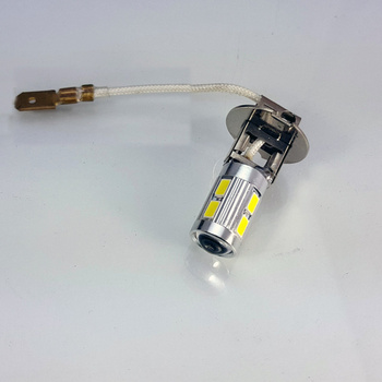 H3 10 SMD-5630 LED Bulb with Lense WHITE