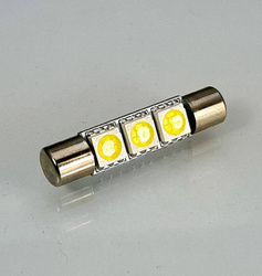 C3W Żarówka Semochodowa LED 3x SMD-5050 SV5.5 Wąska 31mm BIAŁA